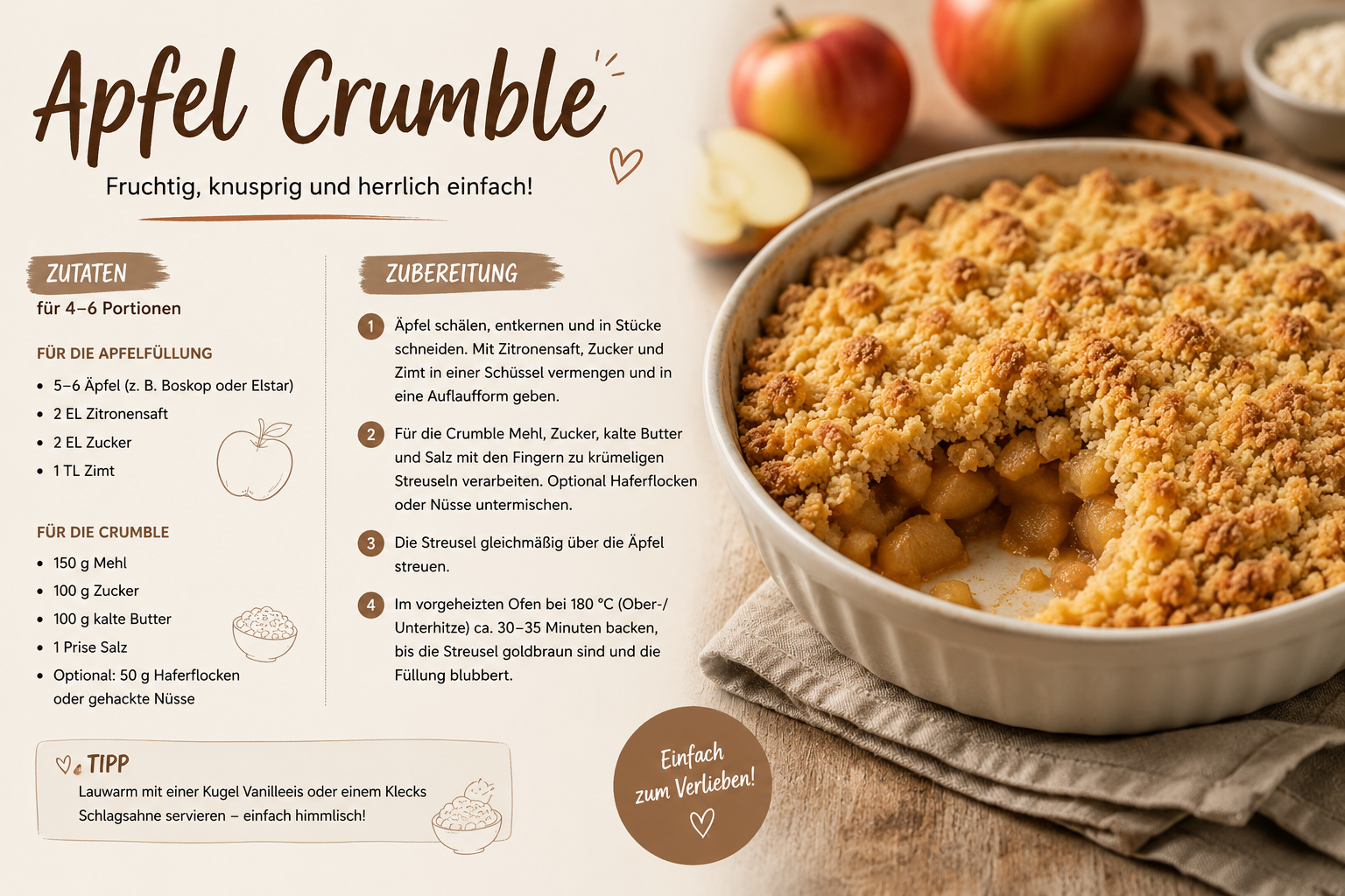 Apfel Crumble